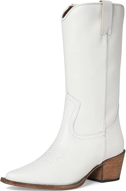 Steve Madden Albany Women's Zip Boots White Leather : 6 M - Image 5