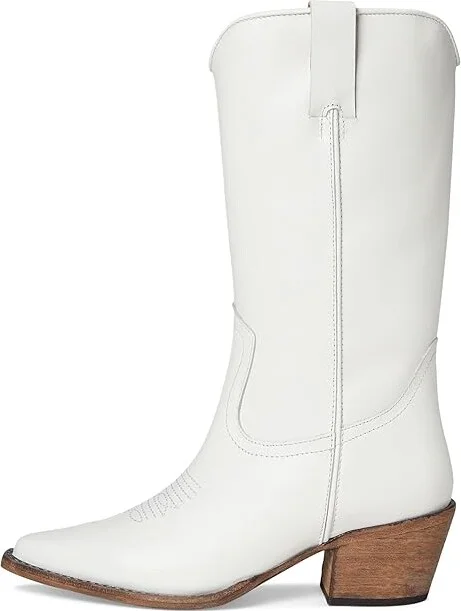 Steve Madden Albany Women's Zip Boots White Leather : 6 M - Image 6
