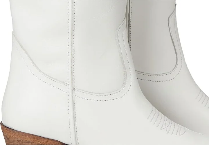 Steve Madden Albany Women's Zip Boots White Leather : 6 M - Image 7