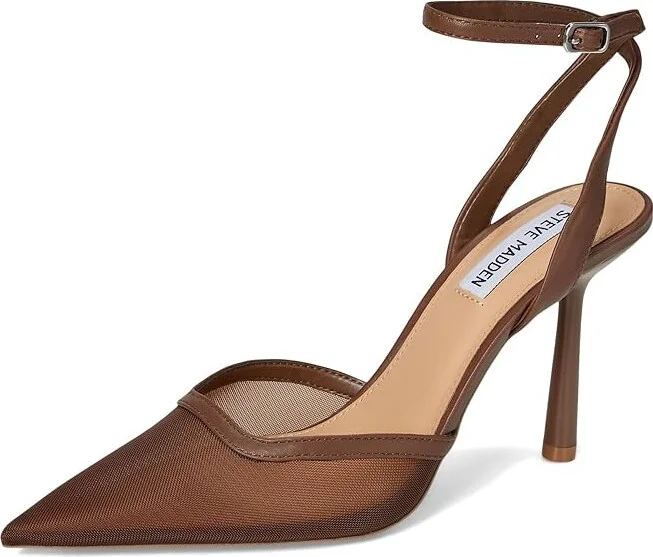 Steve Madden Alliance High Women's Heels Brown Mesh : 9.5 M, Synthetic/Textile - Image 5