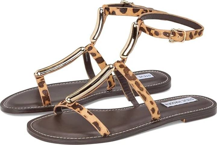 Steve Madden Alma Women's Sandals Leopard : 6 M, Faux Leather