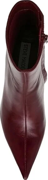 Steve Madden Alston Women's Boots Burgundy Leather : 6.5 M, Leather/Rubber - Image 2