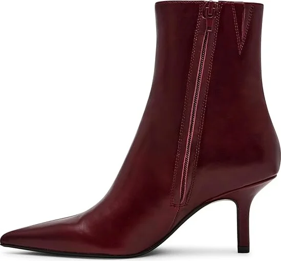 Steve Madden Alston Women's Boots Burgundy Leather : 6.5 M, Leather/Rubber - Image 6
