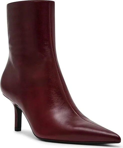 Steve Madden Alston Women's Boots Burgundy Leather : 6.5 M, Leather/Rubber