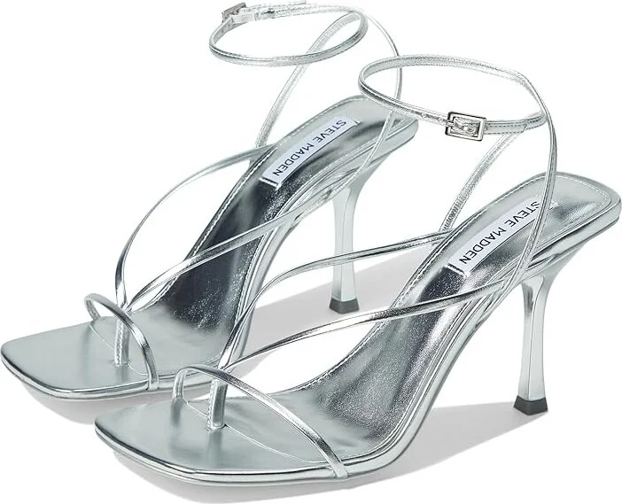 Steve Madden Annie Women's Shoes Silver : 6 M