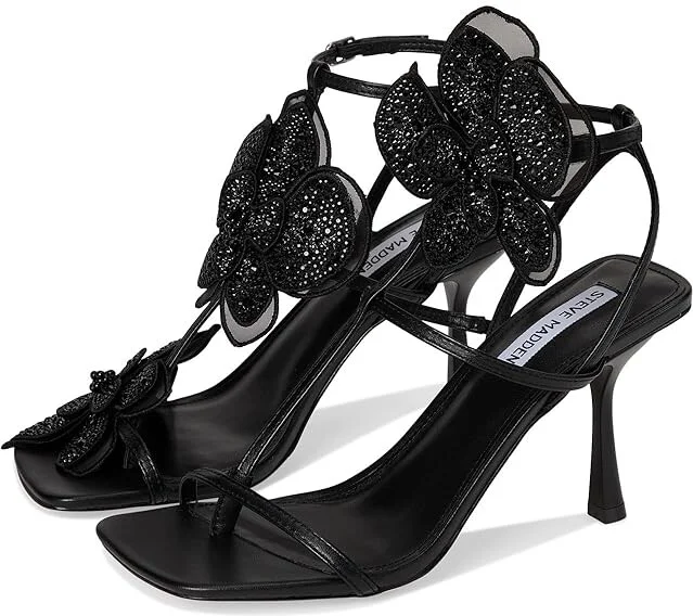 Steve Madden Aries Women's Sandals Black : 5.5 M