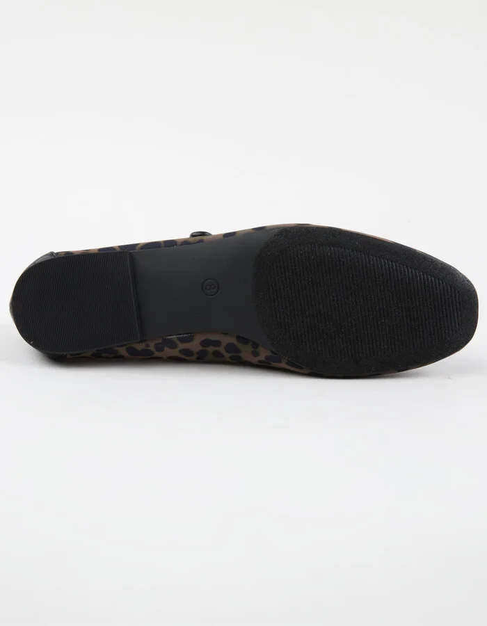 STEVE MADDEN Arlow Leopard Womens Mesh Ballet Flats - Image 3