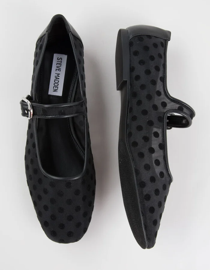 STEVE MADDEN Arlow Leopard Womens Mesh Ballet Flats - Image 9