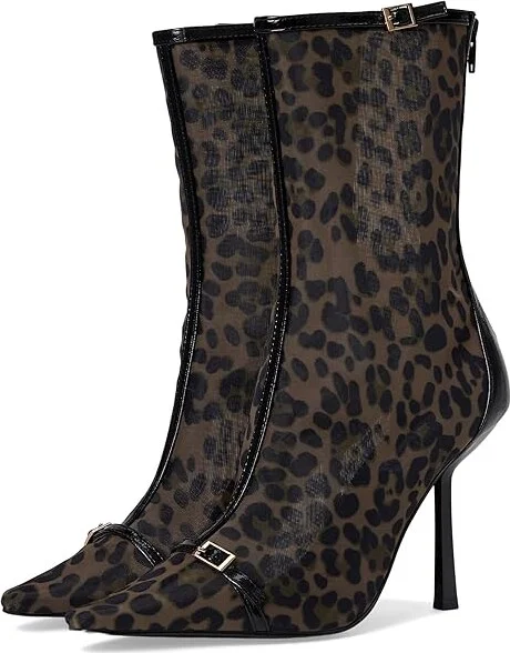 Steve Madden Ashlin Women's Boots Leopard Mesh : 9.5 M