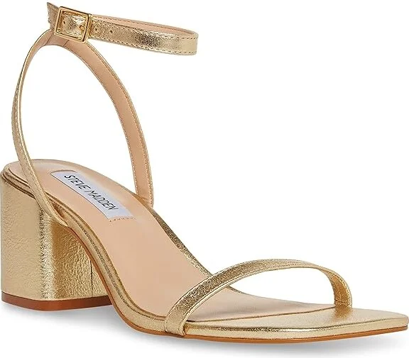 Steve Madden Audrina Sandal Women's Sandals Gold Leather : 6 M