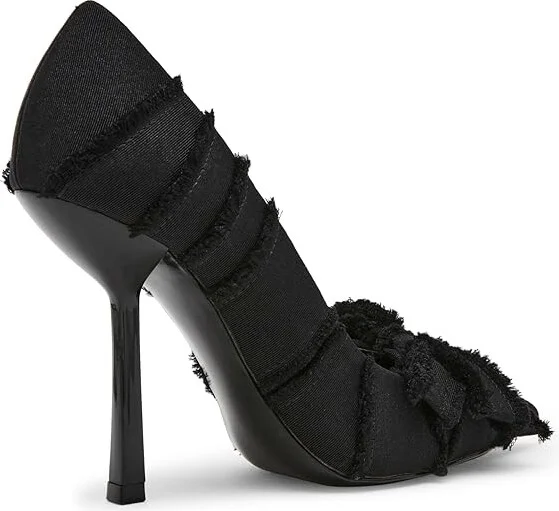 Steve Madden Barb High Women's Heels Black : 6 M, Textile - Image 4