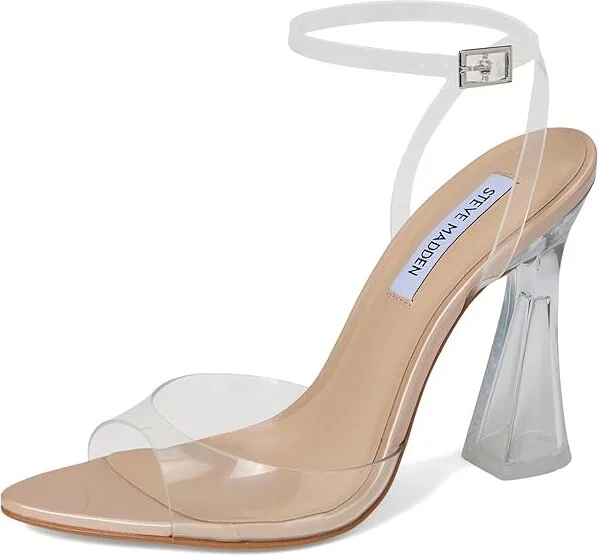 Steve Madden Beki Women's Sandals Clear/Blush : 8.5 M, Leather - Image 5