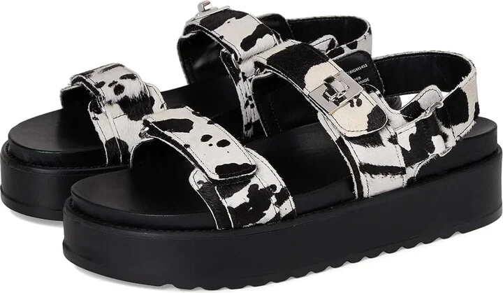 Steve Madden Bigmona Women's Sandals Cow Print : 7.5 M, Synthetic