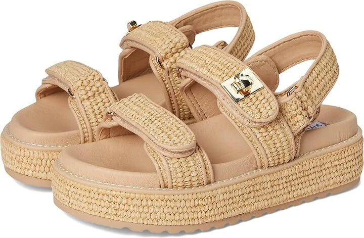 Steve Madden Bigmona Women's Sandals Natural Raffia : 9.5 M, Synthetic