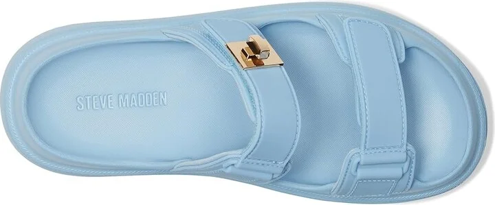 Steve Madden Bigschmona Women's Sandals Light Blue Jelly : 6 M, Suede - Image 2
