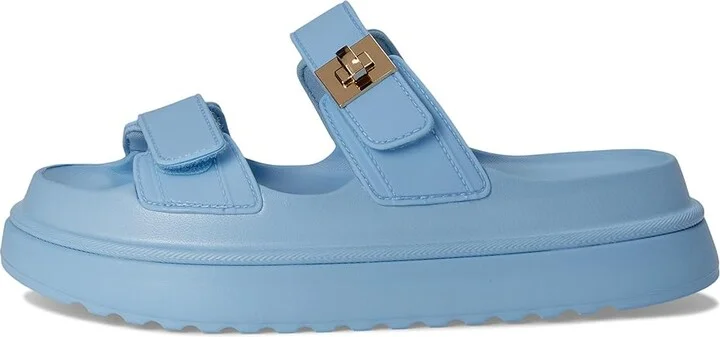 Steve Madden Bigschmona Women's Sandals Light Blue Jelly : 6 M, Suede - Image 6