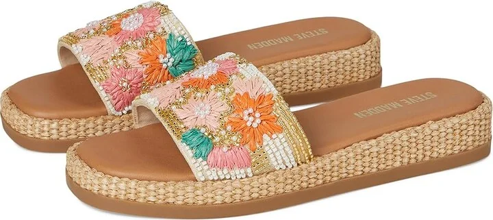 Steve Madden Boardwalk Women's Flat Shoes Floral 1 : 7.5 M, Textile