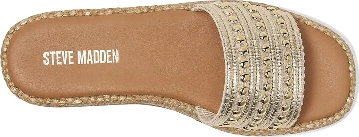 Steve Madden Boardwalk Women's Flat Shoes Natural : 8 M, Textile - Image 2