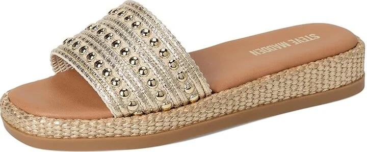 Steve Madden Boardwalk Women's Flat Shoes Natural : 8 M, Textile - Image 5