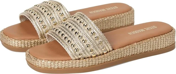 Steve Madden Boardwalk Women's Flat Shoes Natural : 8 M, Textile