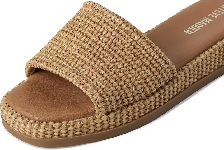 Steve Madden Boardwalk Women's Flat Shoes Natural Raffia : 6.5 M, Textile - Image 7