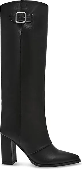 Steve Madden Brailey Women's Boots Black Leather : 9.5 M, Suede - Image 6
