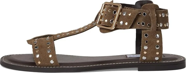 Steve Madden Brazinn Women's Sandals Taupe Suede : 10 M, Leather/Suede - Image 6