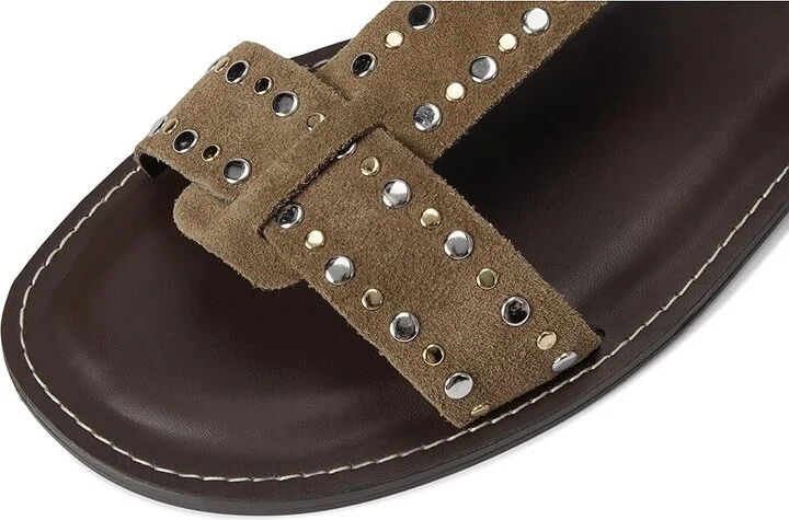 Steve Madden Brazinn Women's Sandals Taupe Suede : 10 M, Leather/Suede - Image 7