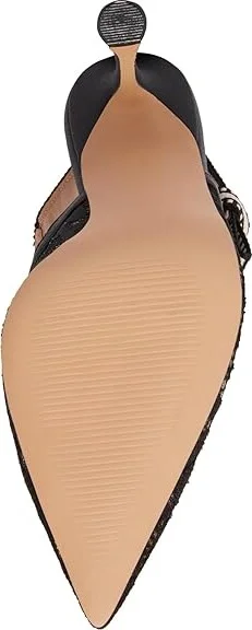 Steve Madden Bri High Women's Heels Black Lace : 8 M, Textile - Image 3