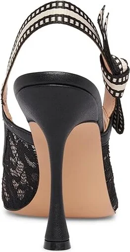 Steve Madden Bri High Women's Heels Black Lace : 8 M, Textile - Image 4