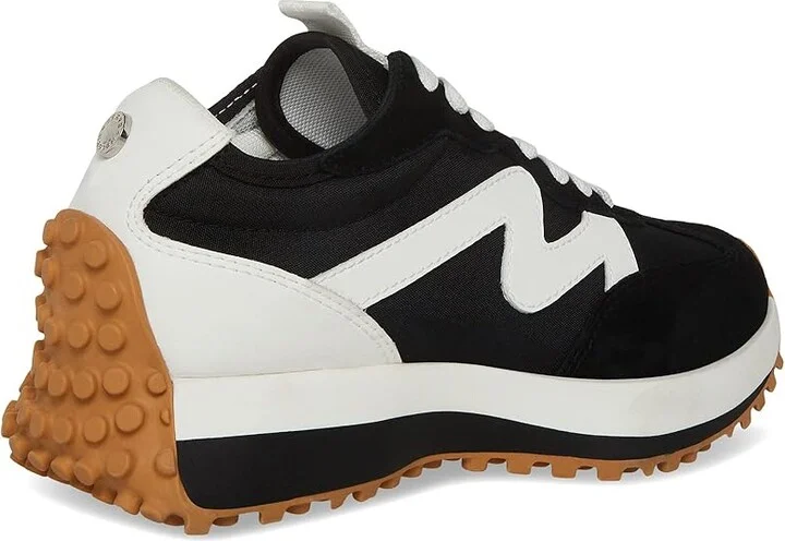 Steve Madden Campo Sneaker Women's Shoes Black/White : 5.5 M, Textile - Image 4