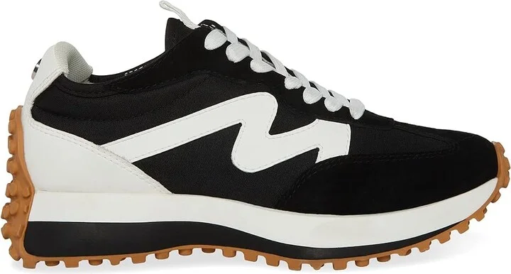 Steve Madden Campo Sneaker Women's Shoes Black/White : 5.5 M, Textile - Image 6