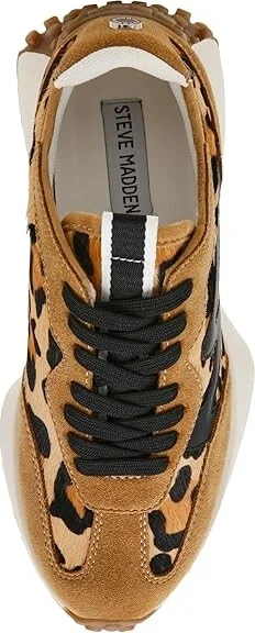 Steve Madden Campo Sneaker Women's Shoes Leopard/Tan : 8.5 M, Textile - Image 2