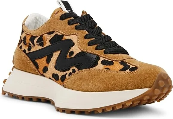 Steve Madden Campo Sneaker Women's Shoes Leopard/Tan : 8.5 M, Textile
