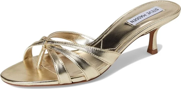 Steve Madden Cary Women's Sandals Gold Leather : 10 M, Leather/Rubber - Image 5