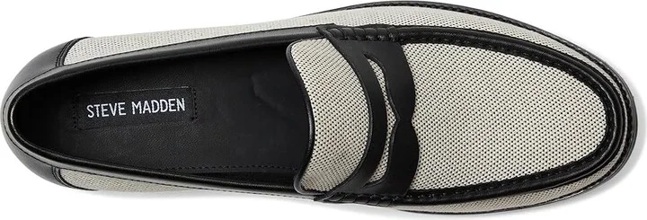 Steve Madden Castille Men's Slip on Shoes Black/Beige : 13 D - Medium, Leather - Image 2