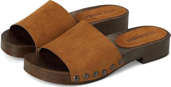 Steve Madden Cento Women's Sandals Chestnut Suede : 9 M