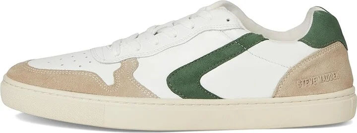 Steve Madden Centre Men's Lace up casual Shoes White/Green Leather : 9 D - Medium, Leather/Rubber - Image 6
