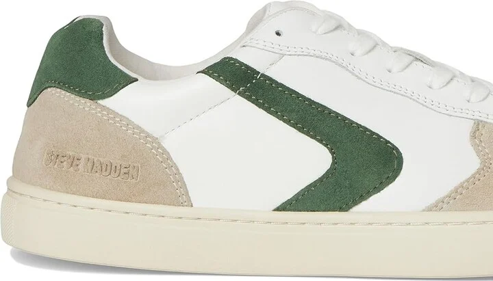Steve Madden Centre Men's Lace up casual Shoes White/Green Leather : 9 D - Medium, Leather/Rubber - Image 7