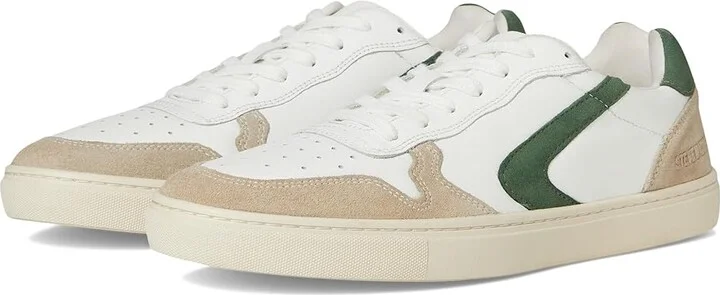 Steve Madden Centre Men's Lace up casual Shoes White/Green Leather : 9 D - Medium, Leather/Rubber