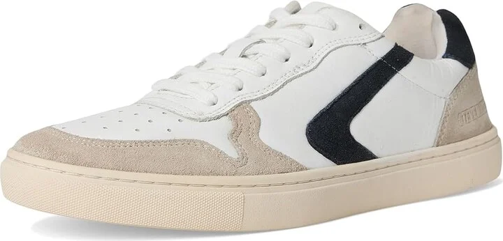 Steve Madden Centre Men's Lace up casual Shoes White/Navy Leather : 8.5 D - Medium, Leather/Rubber - Image 5