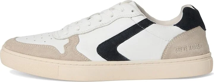 Steve Madden Centre Men's Lace up casual Shoes White/Navy Leather : 8.5 D - Medium, Leather/Rubber - Image 6