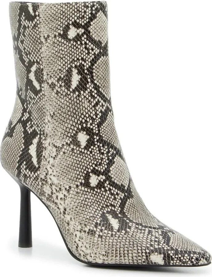 Black/White Snake Print Synthetic