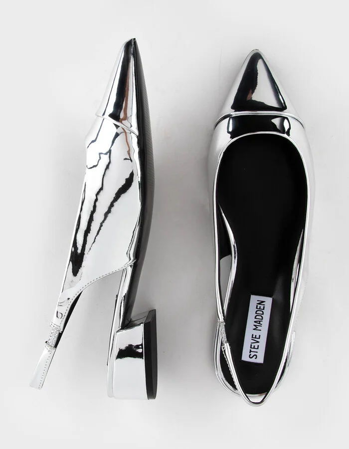 STEVE MADDEN Christann Slingback Block Heel Womens Shoes - Image 5