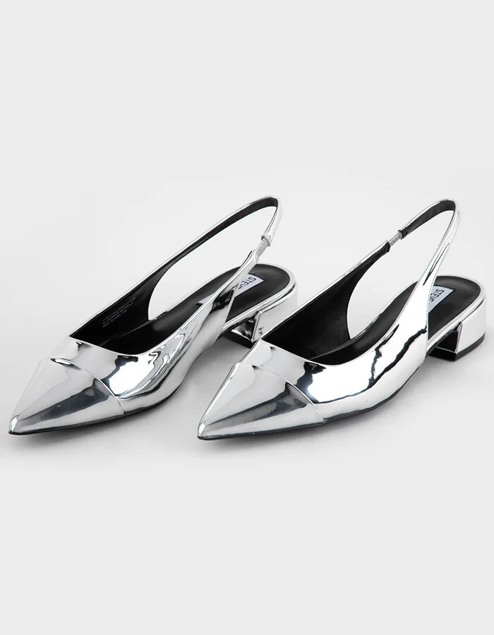 STEVE MADDEN Christann Slingback Block Heel Womens Shoes