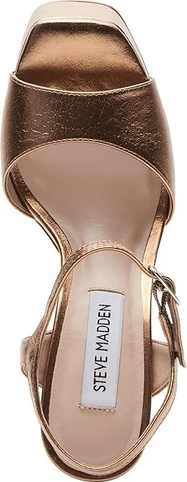 Steve Madden Cologne Women's Sandals Bronze Leather : 9.5 M, Rubber - Image 2