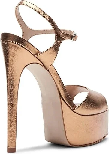 Steve Madden Cologne Women's Sandals Bronze Leather : 9.5 M, Rubber - Image 4