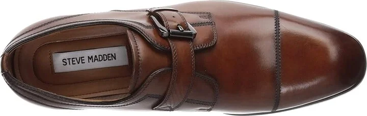 Steve Madden Covet Men's Shoes Cognac Leather : 7.5 D - Medium - Image 3