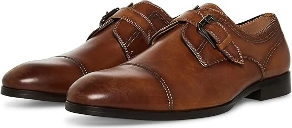 Steve Madden Covet Men's Shoes Cognac Leather : 7.5 D - Medium