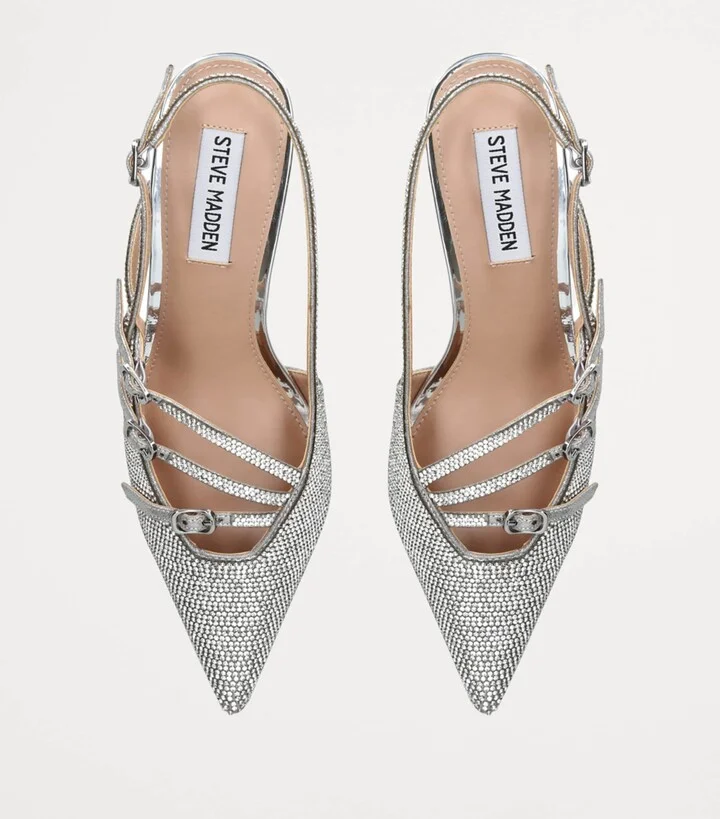 Steve Madden Crystal-Embellished Liana Slingback Pumps 60 - Image 4